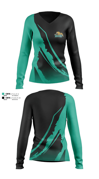 Women's Long Sleeve Vneck Shirt, Glen Allen High School Tennis, Tennis, Teamtime, Team time, sublimation, custom sports apparel, team uniforms, spirit wear, spiritwear, sports uniforms, custom shirts, team store, custom team store, fundraiser sports, apparel fundraiser
