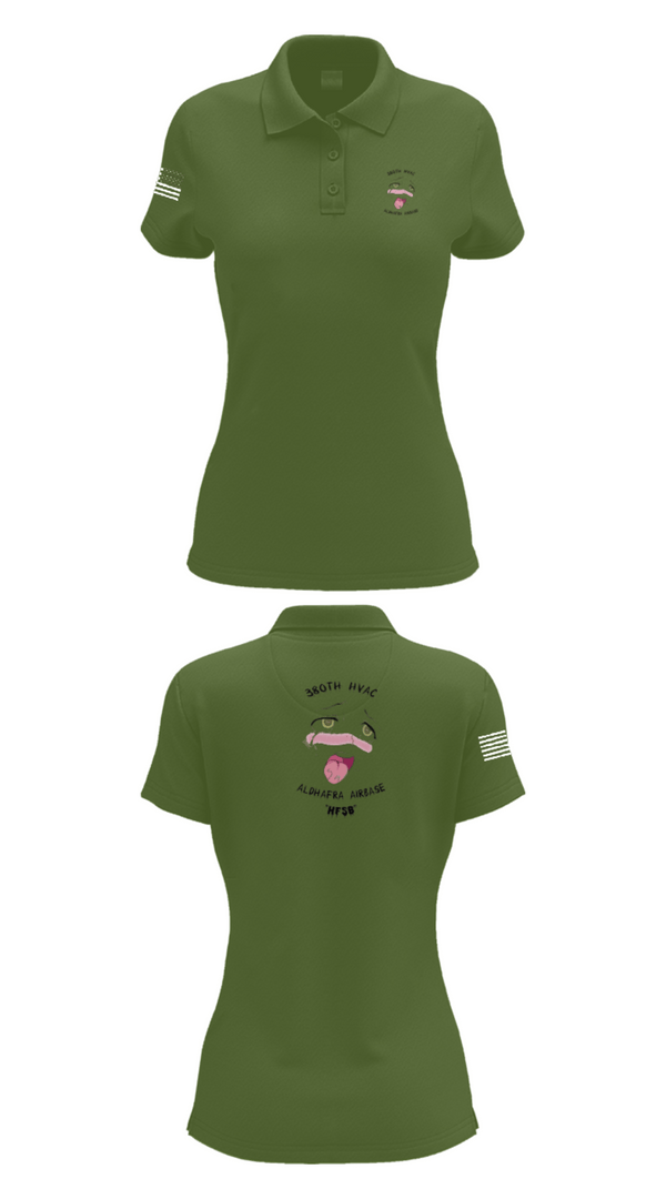 Women's Short Sleeve Performance Polo, 380th HVAC, , Teamtime, Team time, sublimation, custom sports apparel, team uniforms, spirit wear, spiritwear, sports uniforms, custom shirts, team store, custom team store, fundraiser sports, apparel fundraiser