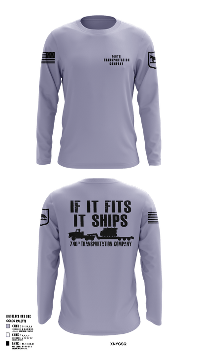 740TH TRANSPORTATION COMPANY 35775889 Long Sleeve Performance Shirt - 2
