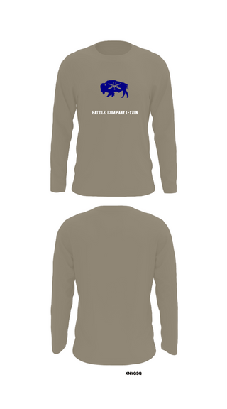 Long Sleeve Performance Shirt, Battle company 1-17IN, Army, Teamtime, Team time, sublimation, custom sports apparel, team uniforms, spirit wear, spiritwear, sports uniforms, custom shirts, team store, custom team store, fundraiser sports, apparel fundraiser