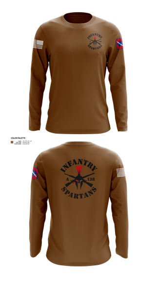 Long Sleeve Performance Shirt, Alpha Company 1-138th Infantry Regiment, , Teamtime, Team time, sublimation, custom sports apparel, team uniforms, spirit wear, spiritwear, sports uniforms, custom shirts, team store, custom team store, fundraiser sports, apparel fundraiser