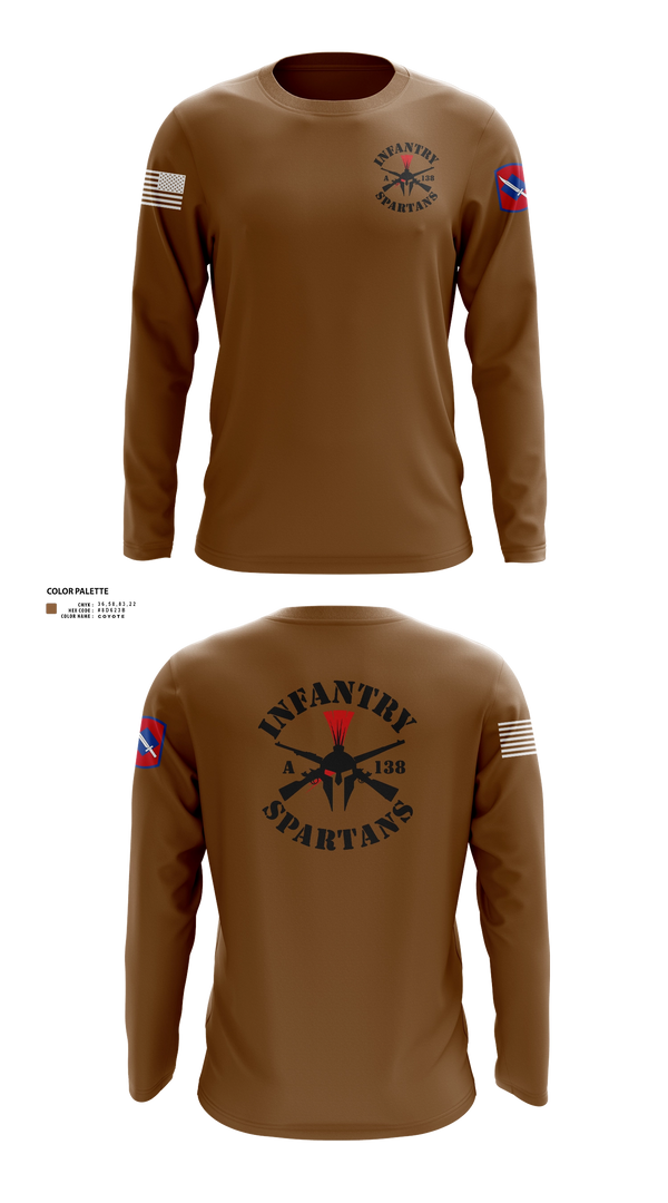 Long Sleeve Performance Shirt, Alpha Company 1-138th Infantry Regiment, , Teamtime, Team time, sublimation, custom sports apparel, team uniforms, spirit wear, spiritwear, sports uniforms, custom shirts, team store, custom team store, fundraiser sports, apparel fundraiser