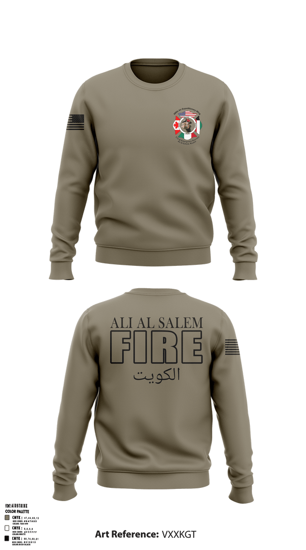Crew Neck Sweatshirt, 386th ECES/CEF, Fire Department, Teamtime, Team time, sublimation, custom sports apparel, team uniforms, spirit wear, spiritwear, sports uniforms, custom shirts, team store, custom team store, fundraiser sports, apparel fundraiser