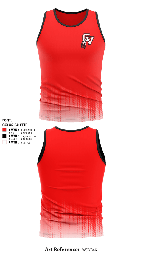 Tank Top, Big Reds, Track & Field, Teamtime, Team time, sublimation, custom sports apparel, team uniforms, spirit wear, spiritwear, sports uniforms, custom shirts, team store, custom team store, fundraiser sports, apparel fundraiser