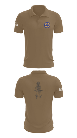Short Sleeve Performance Polo, A Co 1/1-114thA Co 1-114th INF, Army, Teamtime, Team time, sublimation, custom sports apparel, team uniforms, spirit wear, spiritwear, sports uniforms, custom shirts, team store, custom team store, fundraiser sports, apparel fundraiser