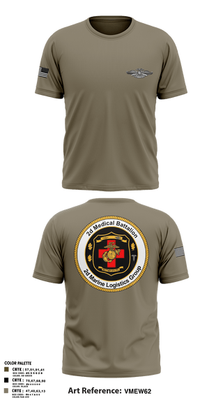 Old School Cotton Feel Shirt, 2D MED BN, 2FSSG, 2MARFORLANT, Navy, Teamtime, Team time, sublimation, custom sports apparel, team uniforms, spirit wear, spiritwear, sports uniforms, custom shirts, team store, custom team store, fundraiser sports, apparel fundraiser
