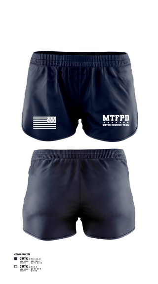 Women's Shorts, MTFPD Water Rescue Teams, Fire Department, Teamtime, Team time, sublimation, custom sports apparel, team uniforms, spirit wear, spiritwear, sports uniforms, custom shirts, team store, custom team store, fundraiser sports, apparel fundraiser