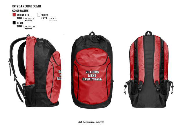 Gear Bag, Reapers, Men's Basketball, Teamtime, Team time, sublimation, custom sports apparel, team uniforms, spirit wear, spiritwear, sports uniforms, custom shirts, team store, custom team store, fundraiser sports, apparel fundraiser