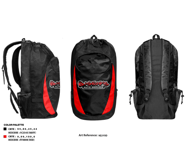 Gear Bag, Bishops Auto Repair, , Teamtime, Team time, sublimation, custom sports apparel, team uniforms, spirit wear, spiritwear, sports uniforms, custom shirts, team store, custom team store, fundraiser sports, apparel fundraiser