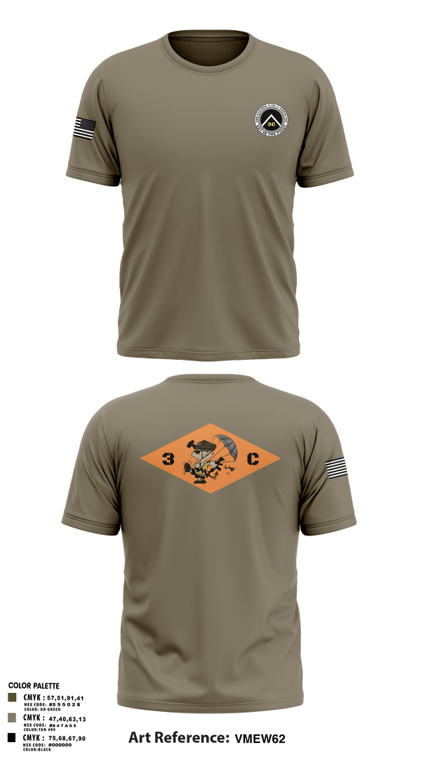 Old School Cotton Feel Shirt, 3rd Platoon, CCo, 1-508th PIR, , Teamtime, Team time, sublimation, custom sports apparel, team uniforms, spirit wear, spiritwear, sports uniforms, custom shirts, team store, custom team store, fundraiser sports, apparel fundraiser