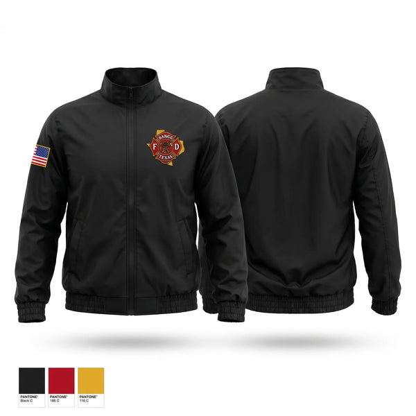 Windbreaker, BANGS FIRE & RESCUE, Fire Department, Teamtime, Team time, sublimation, custom sports apparel, team uniforms, spirit wear, spiritwear, sports uniforms, custom shirts, team store, custom team store, fundraiser sports, apparel fundraiser
