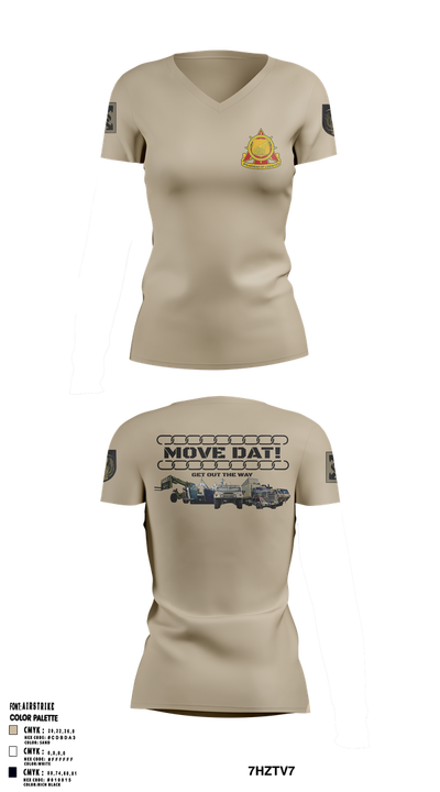 441st Seaport Operations Company 48632233 Women's Short Sleeve V-neck Shirt - 1