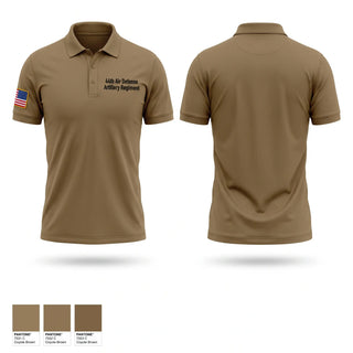 Short Sleeve Performance Polo, 44th Air Defense Artillery Regiment, Army, Teamtime, Team time, sublimation, custom sports apparel, team uniforms, spirit wear, spiritwear, sports uniforms, custom shirts, team store, custom team store, fundraiser sports, apparel fundraiser