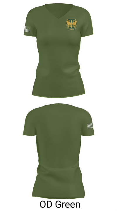 165th MP Battalion 62240089 Women's Short Sleeve V-neck Shirt - 46
