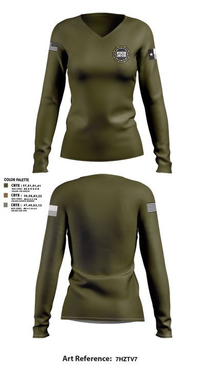 TFW S6 7101474 Women's Long Sleeve V-neck Shirt - 24