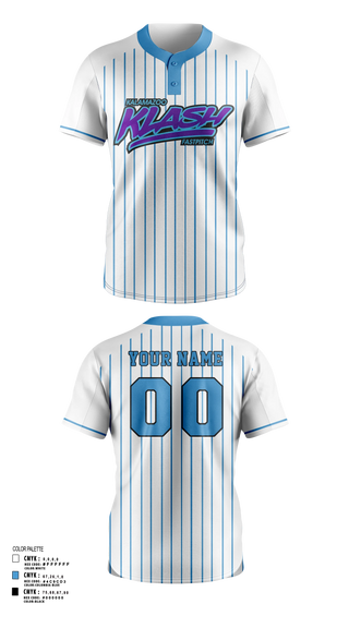 Two Button Softball Jersey, Kalamazoo Klash, Softball, Teamtime, Team time, sublimation, custom sports apparel, team uniforms, spirit wear, spiritwear, sports uniforms, custom shirts, team store, custom team store, fundraiser sports, apparel fundraiser