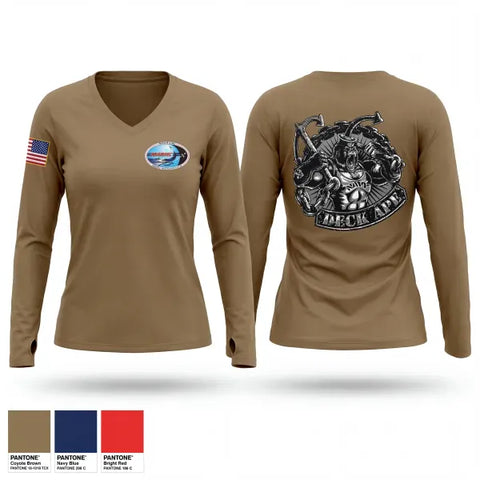 Womens Long Sleeve Vneck Shirt, MARMC, Navy, Teamtime, Team time, sublimation, custom sports apparel, team uniforms, spirit wear, spiritwear, sports uniforms, custom shirts, team store, custom team store, fundraiser sports, apparel fundraiser