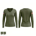 7th Munitions Squadron 20944635 Women's Long Sleeve V-neck Shirt - 1