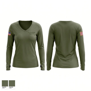Womens Long Sleeve Vneck Shirt, 7th Munitions Squadron, Air Force, Teamtime, Team time, sublimation, custom sports apparel, team uniforms, spirit wear, spiritwear, sports uniforms, custom shirts, team store, custom team store, fundraiser sports, apparel fundraiser