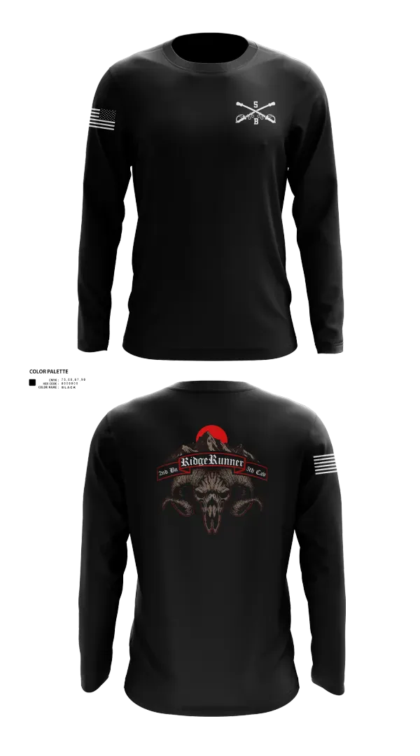 Long Sleeve Performance Shirt, 1st Platoon / B CO / 2-5 CAV, Army, Teamtime, Team time, sublimation, custom sports apparel, team uniforms, spirit wear, spiritwear, sports uniforms, custom shirts, team store, custom team store, fundraiser sports, apparel fundraiser