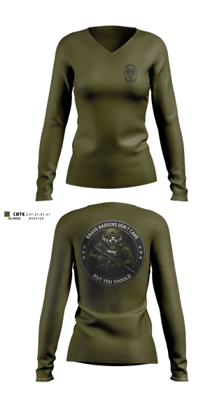 Womens Long Sleeve Vneck Shirt, Saginaw Police Emergency Services Team, Police, Teamtime, Team time, sublimation, custom sports apparel, team uniforms, spirit wear, spiritwear, sports uniforms, custom shirts, team store, custom team store, fundraiser sports, apparel fundraiser