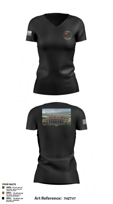 Womens Short Sleeve Vneck Shirt, 118th CES, Air Force, Teamtime, Team time, sublimation, custom sports apparel, team uniforms, spirit wear, spiritwear, sports uniforms, custom shirts, team store, custom team store, fundraiser sports, apparel fundraiser
