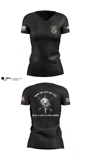 Womens Short Sleeve Vneck Shirt, 82nd CRD, Army, Teamtime, Team time, sublimation, custom sports apparel, team uniforms, spirit wear, spiritwear, sports uniforms, custom shirts, team store, custom team store, fundraiser sports, apparel fundraiser