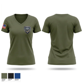 Womens Short Sleeve Vneck Shirt, Prince George's County Police Robbery Unit, Police, Teamtime, Team time, sublimation, custom sports apparel, team uniforms, spirit wear, spiritwear, sports uniforms, custom shirts, team store, custom team store, fundraiser sports, apparel fundraiser