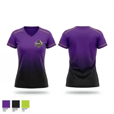 NOLA Black Hawks 6850608 Women's Short Sleeve V-neck Shirt - 1