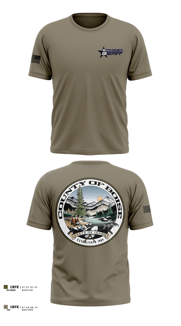 Boise County Sheriffs 675554 Old School Cotton Feel Shirt - 1