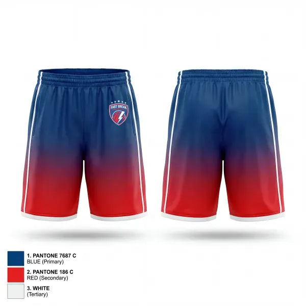 Mens Reversible Basketball Shorts, Fast Break Basketball, Men's Basketball, Teamtime, Team time, sublimation, custom sports apparel, team uniforms, spirit wear, spiritwear, sports uniforms, custom shirts, team store, custom team store, fundraiser sports, apparel fundraiser