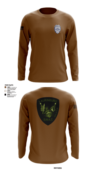 Long Sleeve Performance Shirt, Laurinburg SWAT, Police, Teamtime, Team time, sublimation, custom sports apparel, team uniforms, spirit wear, spiritwear, sports uniforms, custom shirts, team store, custom team store, fundraiser sports, apparel fundraiser