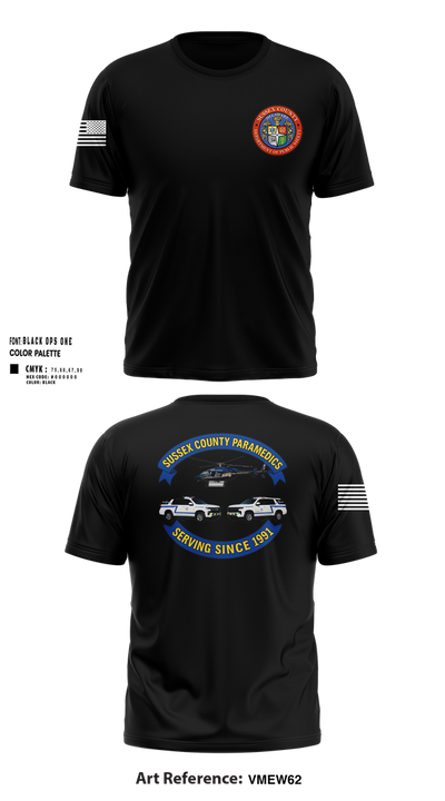 Sussex County Paramedics 80974460 Short Sleeve Performance Shirt - 205