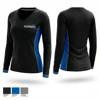Corpus Christi Roadrunners 77774559 Women's Long Sleeve V-neck Shirt - 1