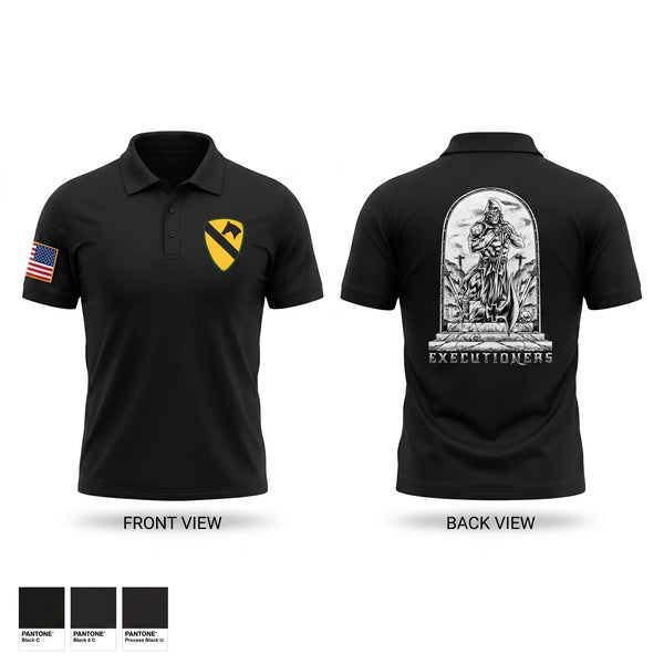 Short Sleeve Performance Polo, Executioners, Army, Teamtime, Team time, sublimation, custom sports apparel, team uniforms, spirit wear, spiritwear, sports uniforms, custom shirts, team store, custom team store, fundraiser sports, apparel fundraiser