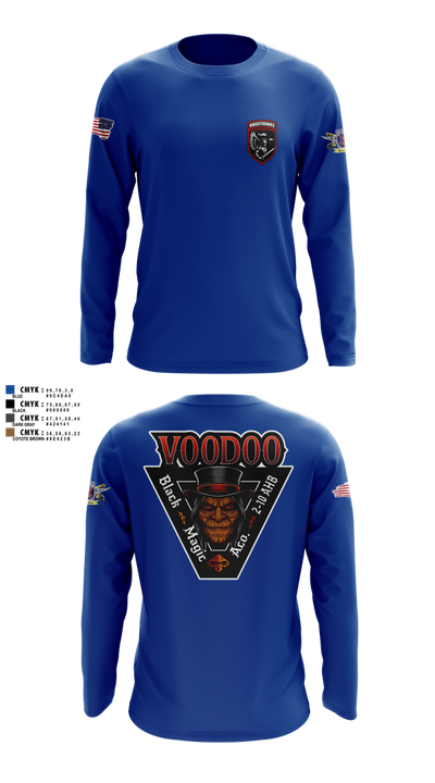 2-10 AHB Knighthawks 14380811 Long Sleeve Performance Shirt 58