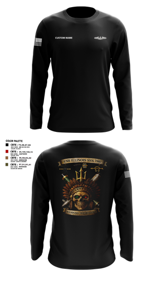 Long Sleeve Performance Shirt, USS Illinois (SSN 786), , Teamtime, Team time, sublimation, custom sports apparel, team uniforms, spirit wear, spiritwear, sports uniforms, custom shirts, team store, custom team store, fundraiser sports, apparel fundraiser