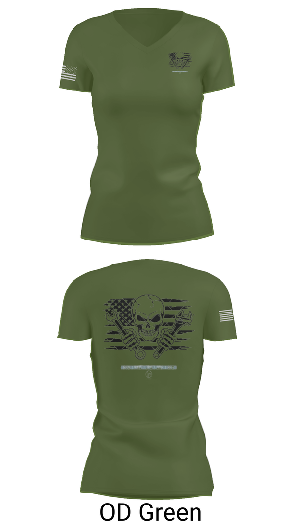Womens Short Sleeve Vneck Shirt, 1245th Transportation Company, , Teamtime, Team time, sublimation, custom sports apparel, team uniforms, spirit wear, spiritwear, sports uniforms, custom shirts, team store, custom team store, fundraiser sports, apparel fundraiser