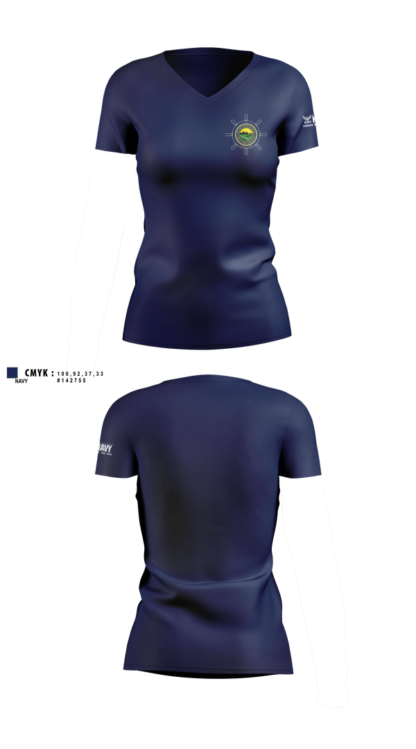 Womens Short Sleeve Vneck Shirt, NTAG HEARTLAND 2026, Navy, Teamtime, Team time, sublimation, custom sports apparel, team uniforms, spirit wear, spiritwear, sports uniforms, custom shirts, team store, custom team store, fundraiser sports, apparel fundraiser
