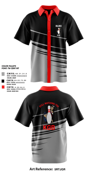 Short Sleeve Bowling Jersey, KGB, Bowling, Teamtime, Team time, sublimation, custom sports apparel, team uniforms, spirit wear, spiritwear, sports uniforms, custom shirts, team store, custom team store, fundraiser sports, apparel fundraiser