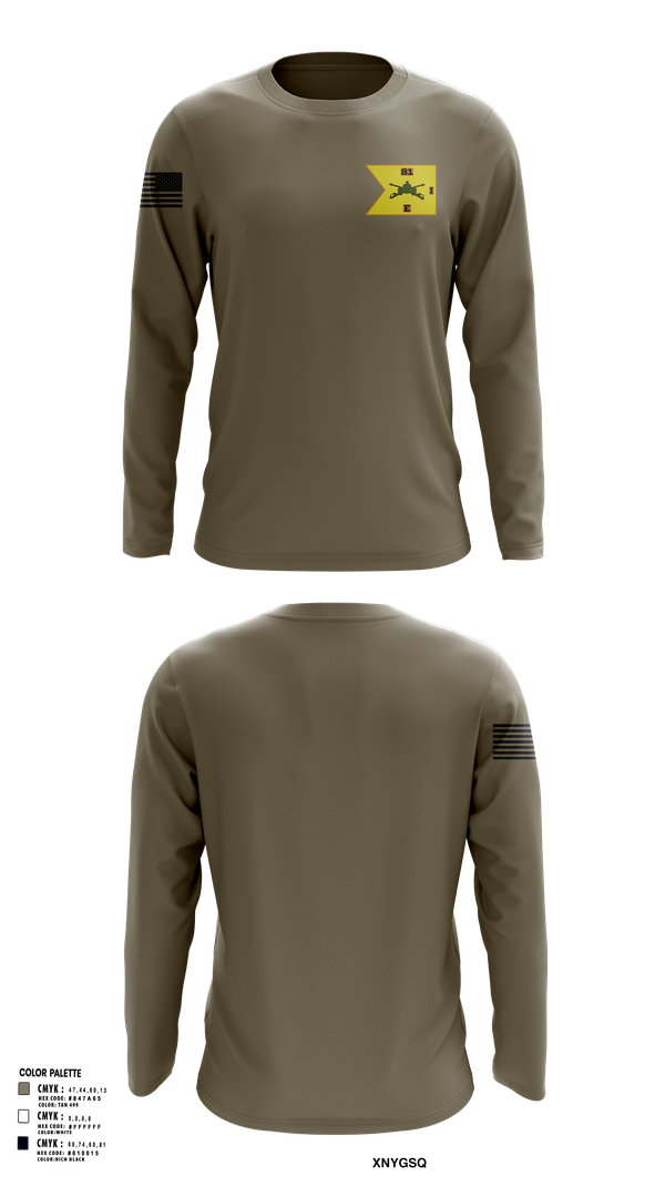 Long Sleeve Performance Shirt, E1-81 AR BDE, , Teamtime, Team time, sublimation, custom sports apparel, team uniforms, spirit wear, spiritwear, sports uniforms, custom shirts, team store, custom team store, fundraiser sports, apparel fundraiser