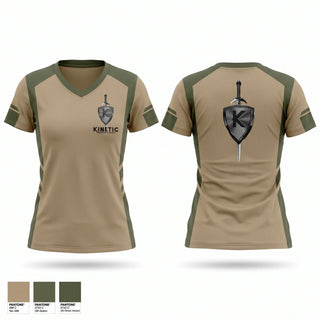 Womens Short Sleeve Vneck Shirt, Kinetic Protection Group, , Teamtime, Team time, sublimation, custom sports apparel, team uniforms, spirit wear, spiritwear, sports uniforms, custom shirts, team store, custom team store, fundraiser sports, apparel fundraiser