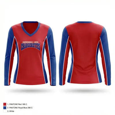 Carbondale Area Chargerettes 92506945 Women's Long Sleeve V-neck Shirt - 1