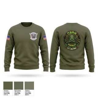 Crew Neck Sweatshirt, CBRN DEVILS, Army, Teamtime, Team time, sublimation, custom sports apparel, team uniforms, spirit wear, spiritwear, sports uniforms, custom shirts, team store, custom team store, fundraiser sports, apparel fundraiser