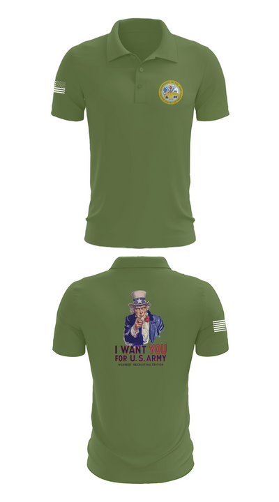 US Army I Want You 76454793 Short Sleeve Performance Polo - 47