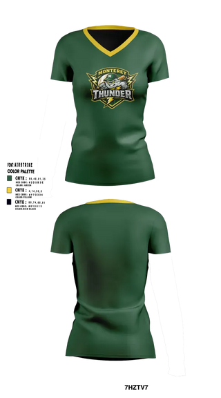 Womens Short Sleeve Vneck Shirt, Thunder, Baseball, Teamtime, Team time, sublimation, custom sports apparel, team uniforms, spirit wear, spiritwear, sports uniforms, custom shirts, team store, custom team store, fundraiser sports, apparel fundraiser