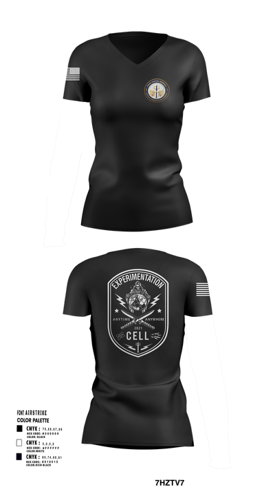 TCC-1 experimentation 62781886 Women's Short Sleeve V-neck Shirt - 103