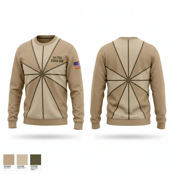 Crew Neck Sweatshirt, 1st TSC/316th ESC, Army, Teamtime, Team time, sublimation, custom sports apparel, team uniforms, spirit wear, spiritwear, sports uniforms, custom shirts, team store, custom team store, fundraiser sports, apparel fundraiser