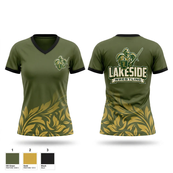 Womens Short Sleeve Vneck Shirt, Lakeside High School, Wrestling, Teamtime, Team time, sublimation, custom sports apparel, team uniforms, spirit wear, spiritwear, sports uniforms, custom shirts, team store, custom team store, fundraiser sports, apparel fundraiser