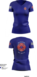 SOUTH Eastern Ems/Fire 69455836 Women's Short Sleeve V-neck Shirt - 100